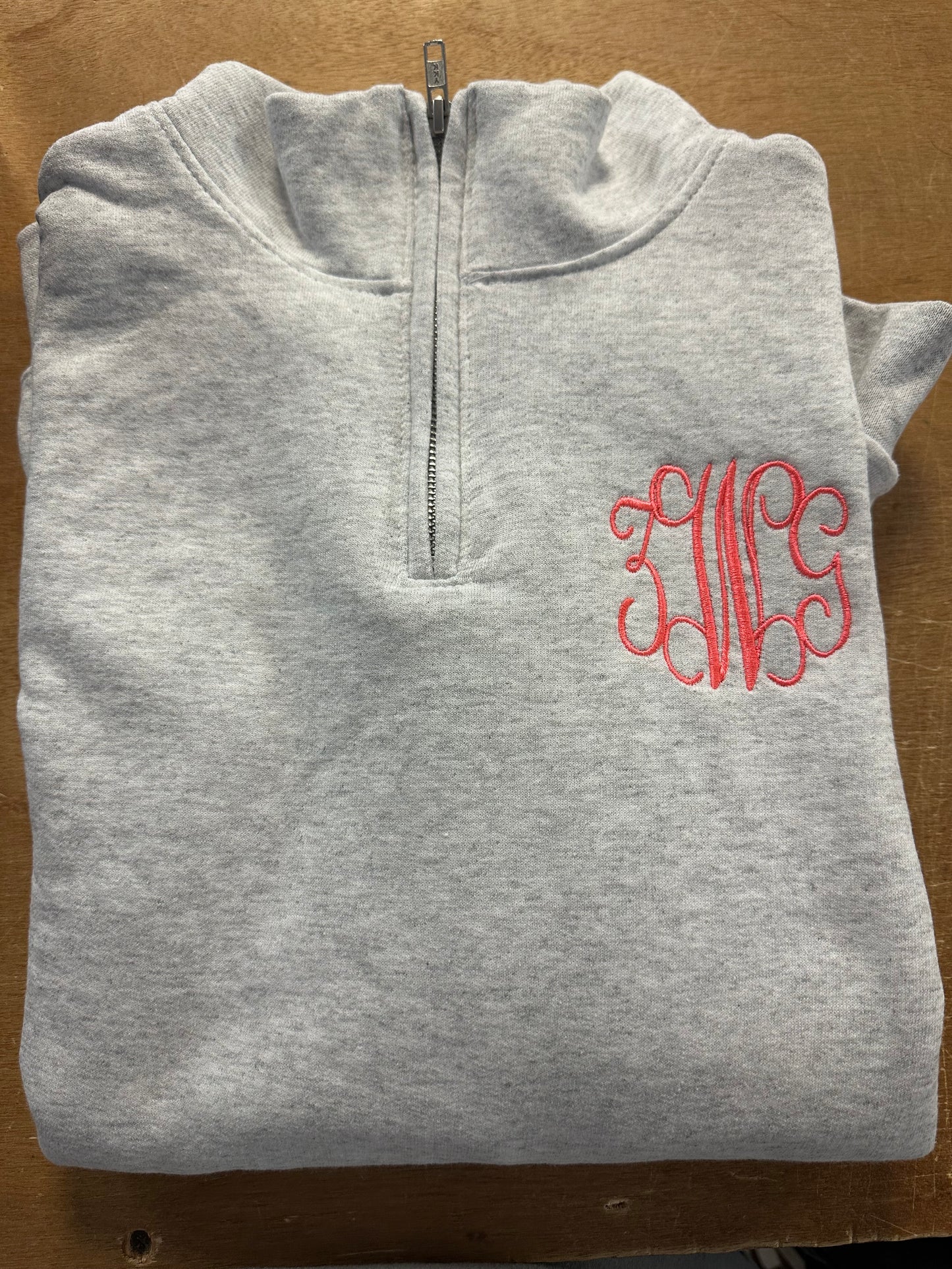 Monogrammed 1/4 Zip Pullover- Jerzees
