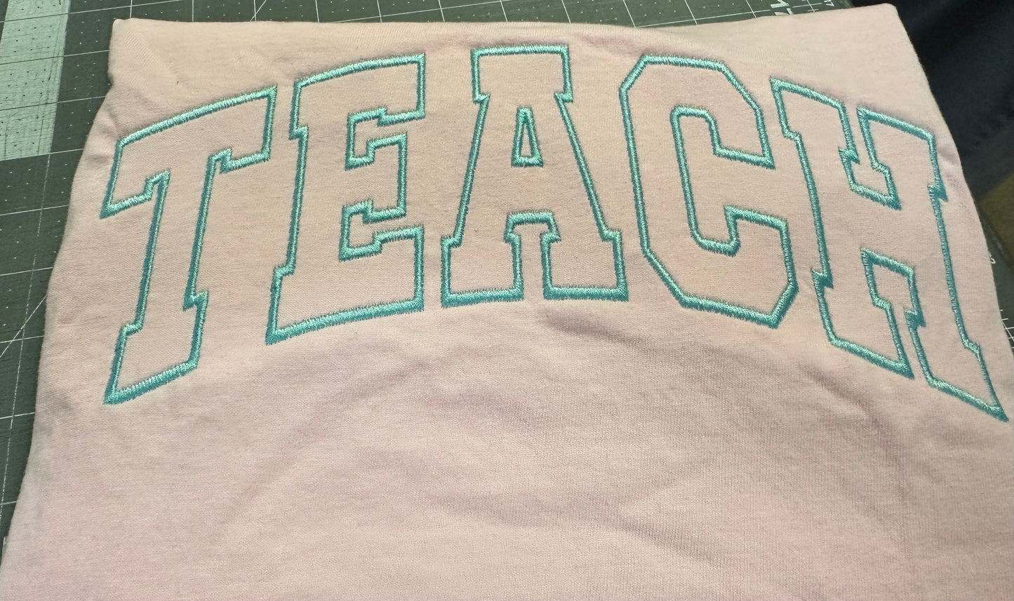 Teach Embroidered CC Tee