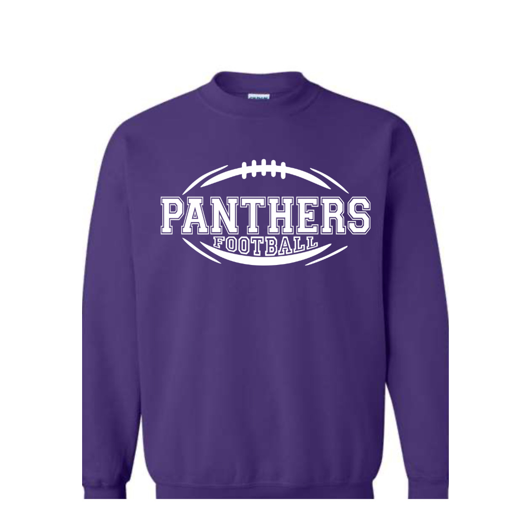 Panthers Football 24 White- Adult Crewneck