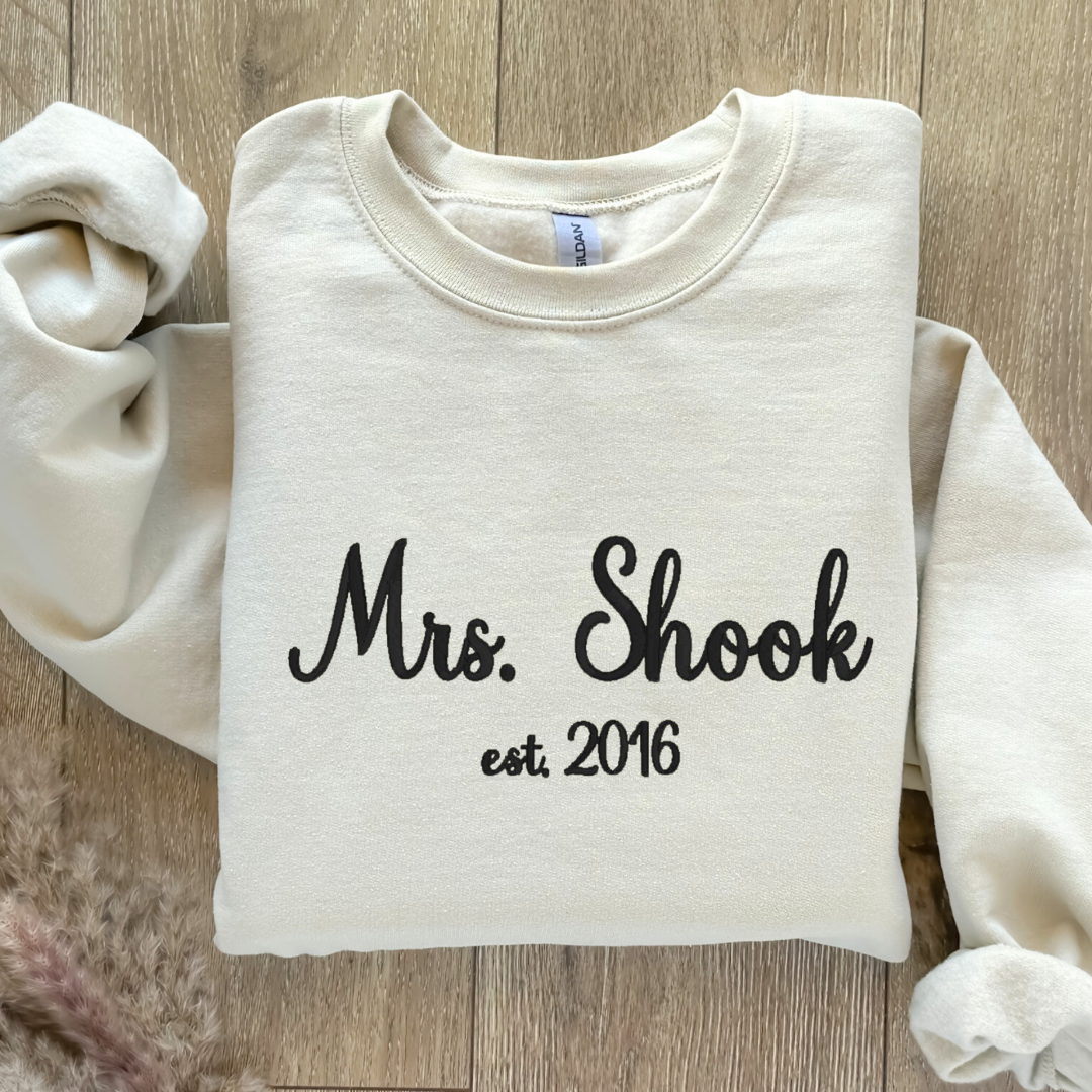 Mrs. Embroidered Sweatshirt