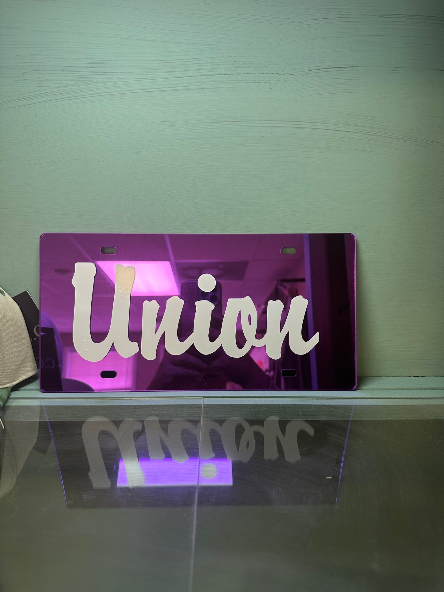 Union Purple Mirror Tag