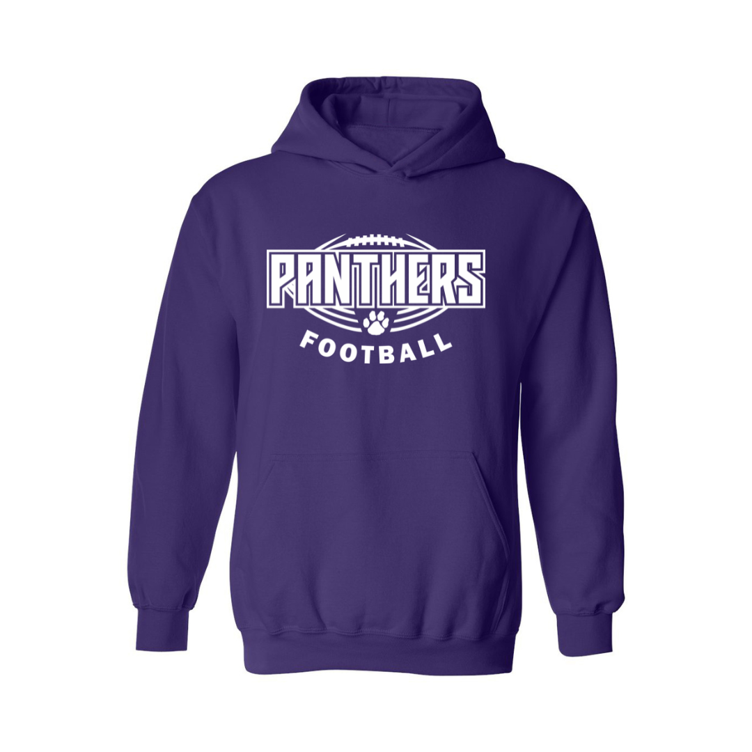 Retro Panthers Football 24 White- Hooded Sweatshirt