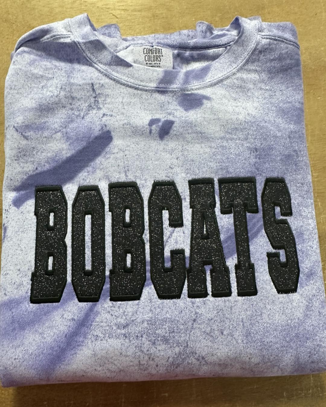 Team Spirit Applique Glitter Tee (Comfort Colors)