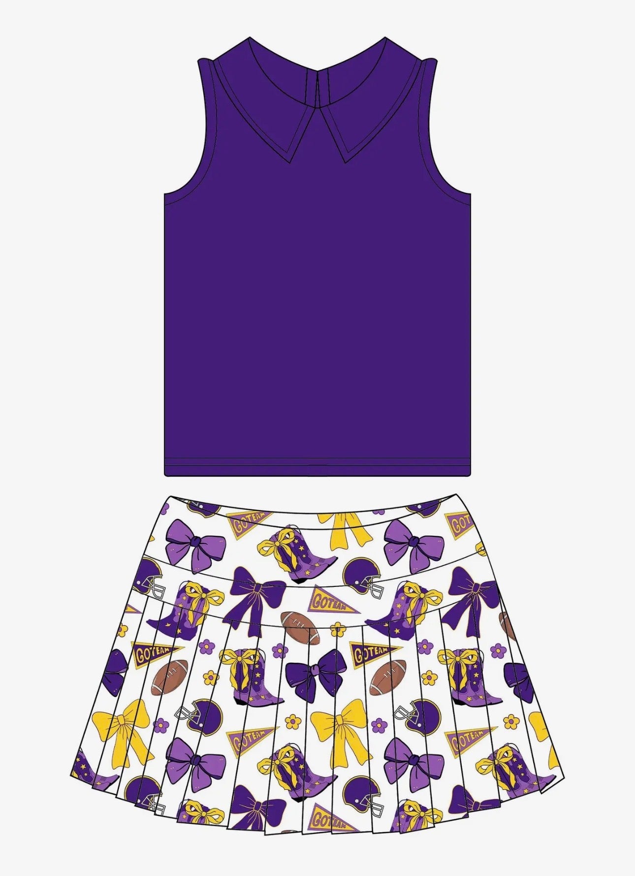 Girls Purple Game Day Set
