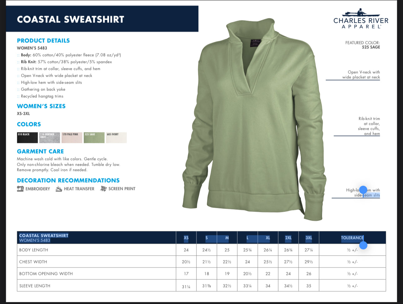 Coastal Women's Sweatshirt-YH Baseball