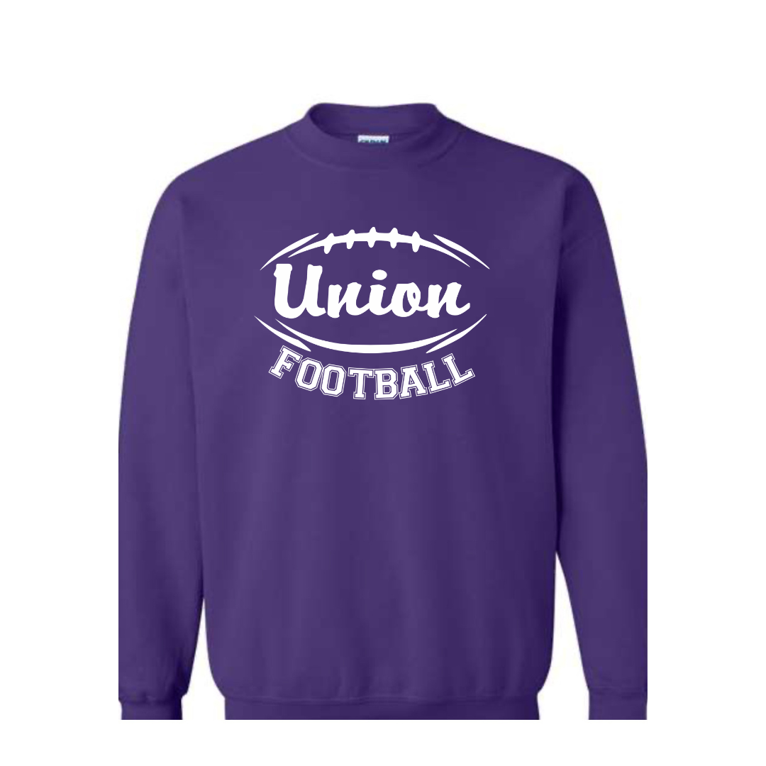 Union Football 24 White- Adult Crewneck