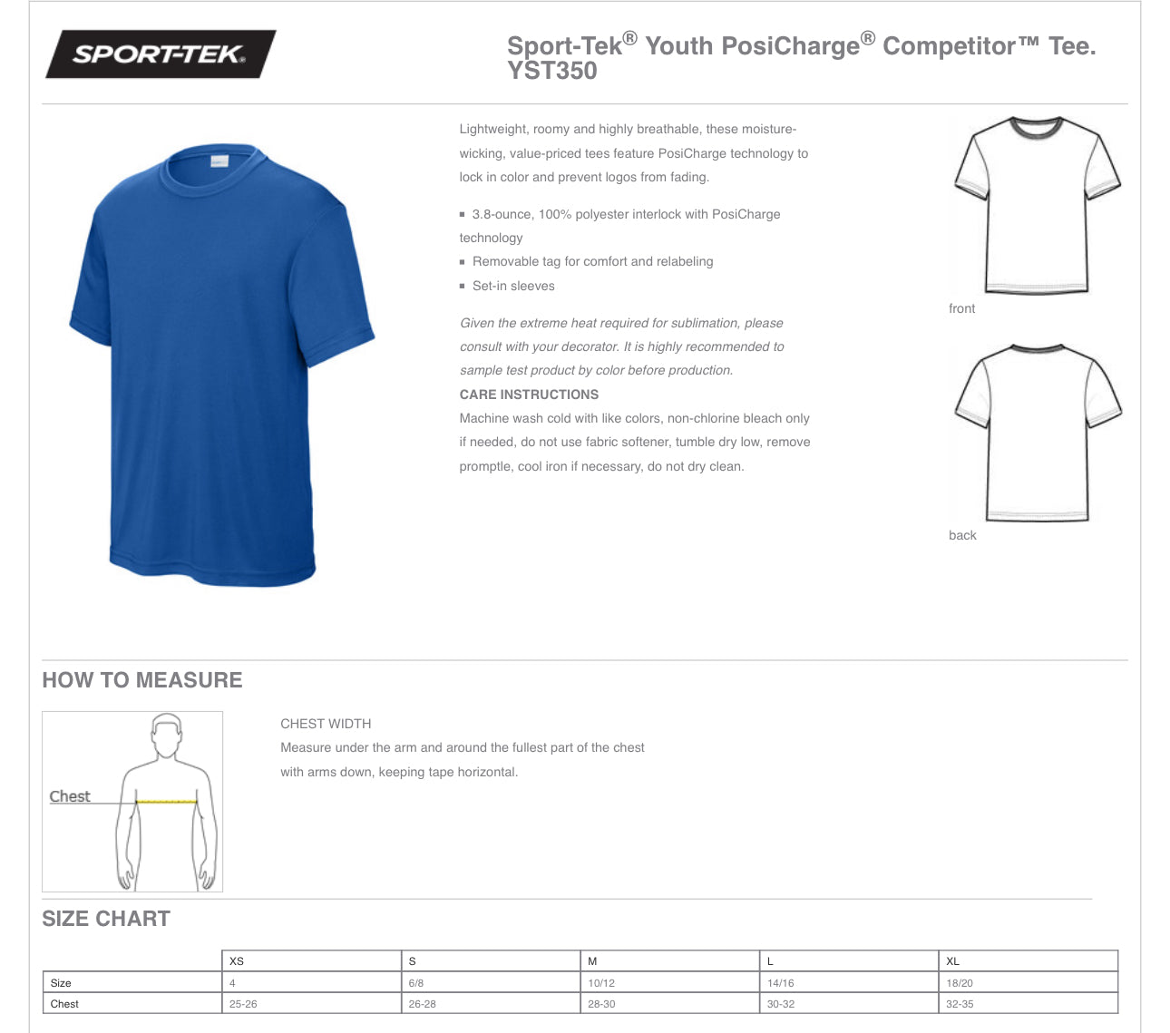 6th Grade Moisture Wicking Tee