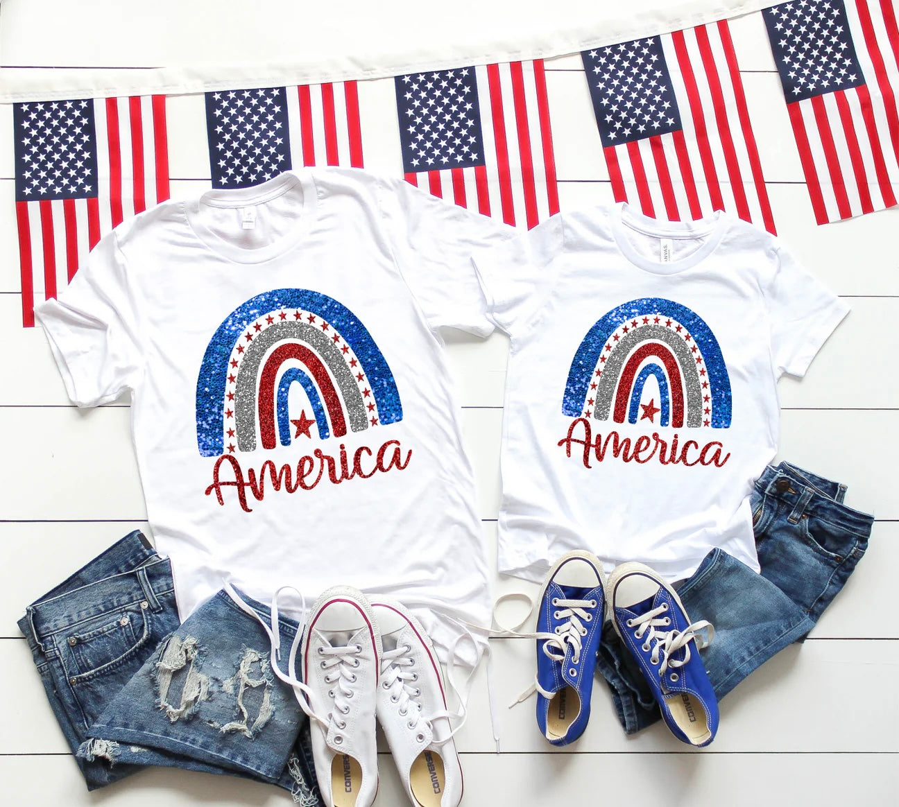 America Glitter Rainbow