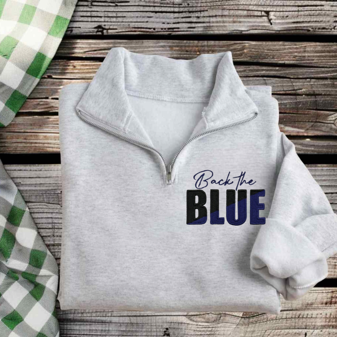 Back the Blue 1/4 Zip Pullover