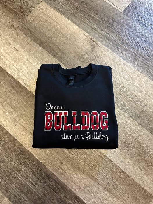 Once a Bulldog Always a Bulldog Embroidered Top