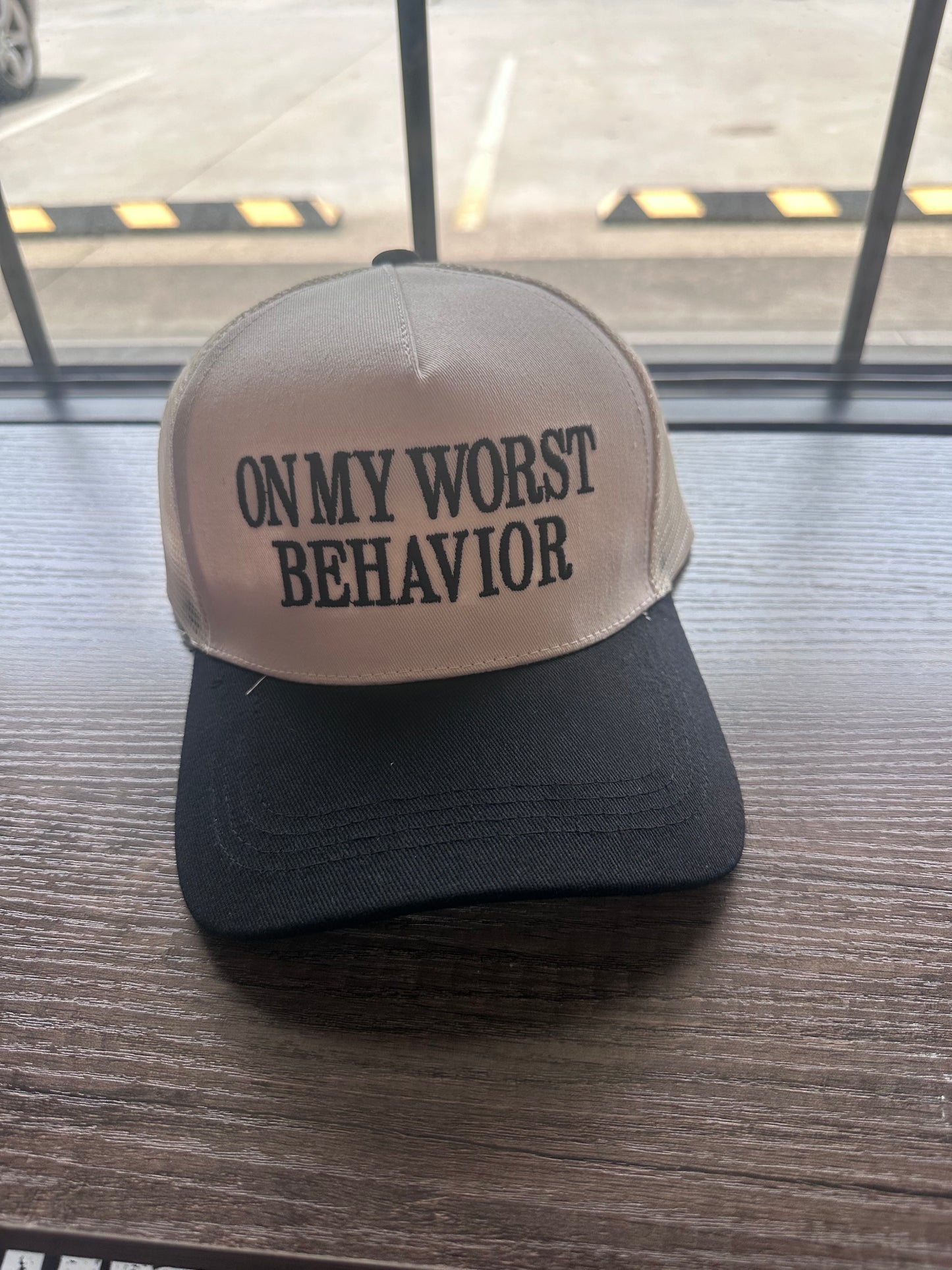 On My Worst Behavior Hat- Black