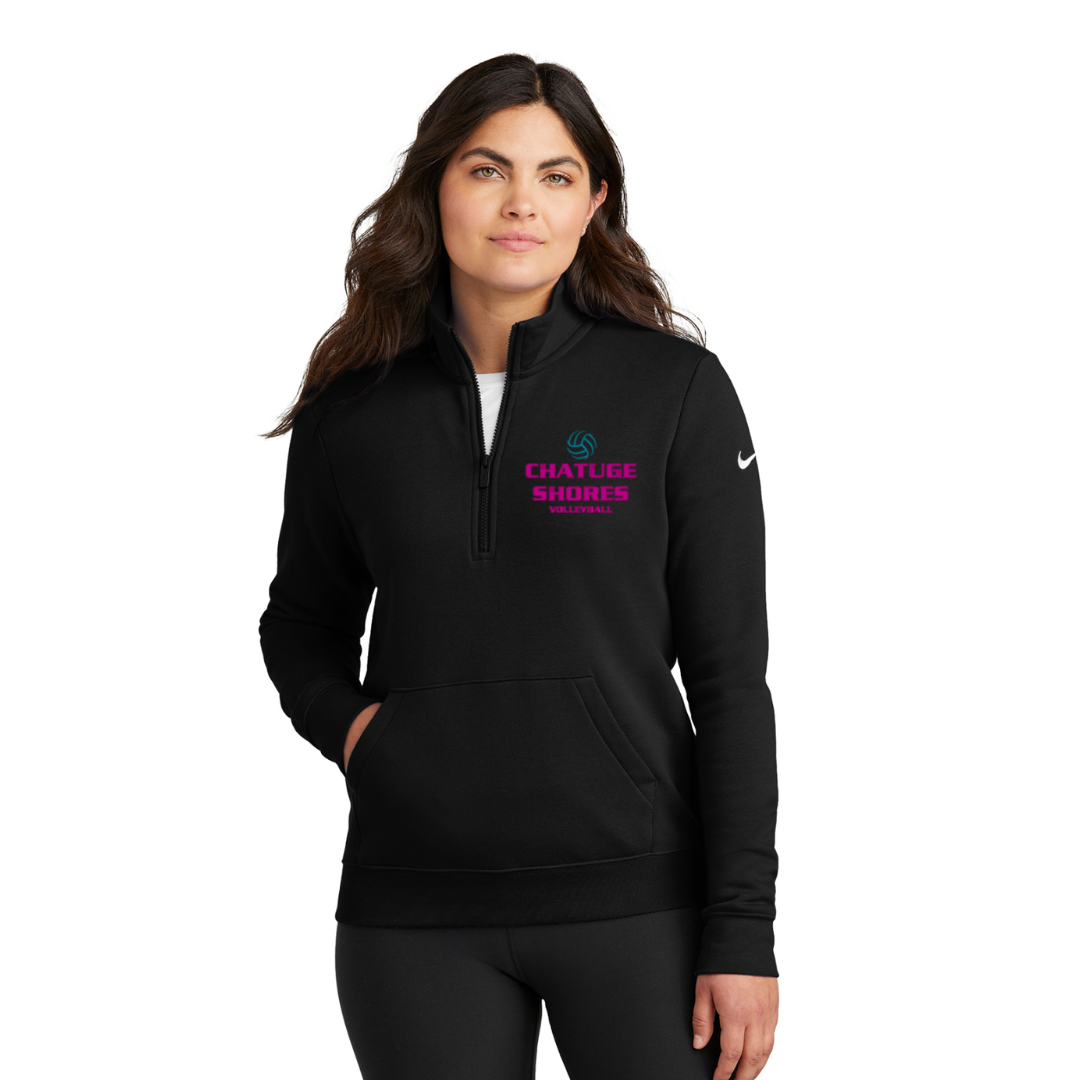 Nike Club Fleece Women's 1/2 Zip- Embroidered