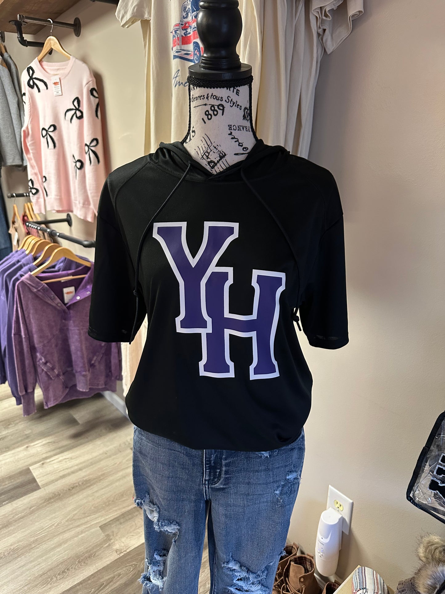 YH Logo Hooded Short Sleeve