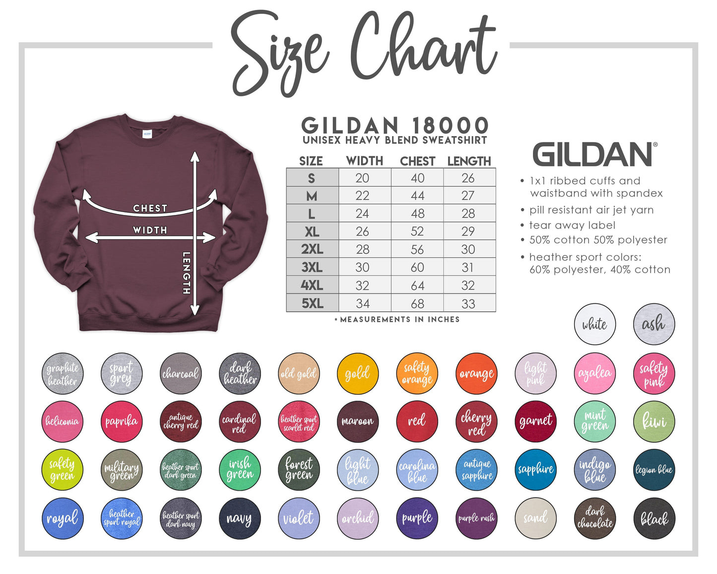Team Spirit Script Crewneck (Gildan)