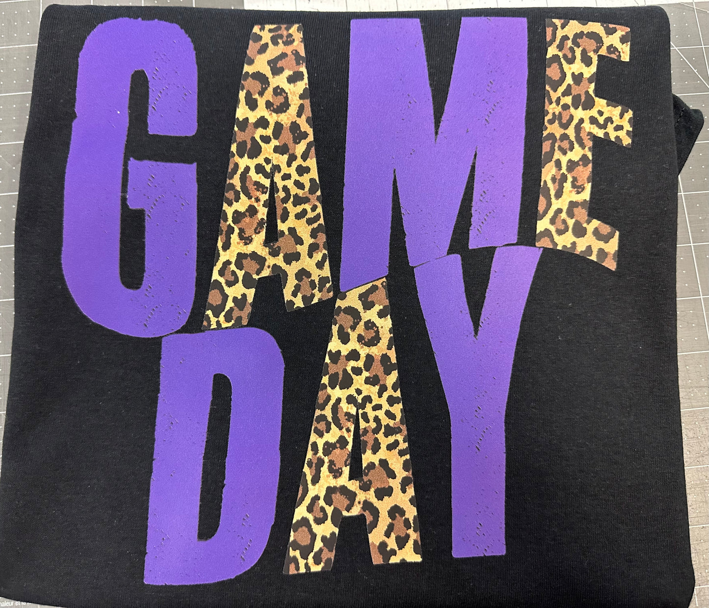 '24 Purple and Leopard Game Day Retro- Adult