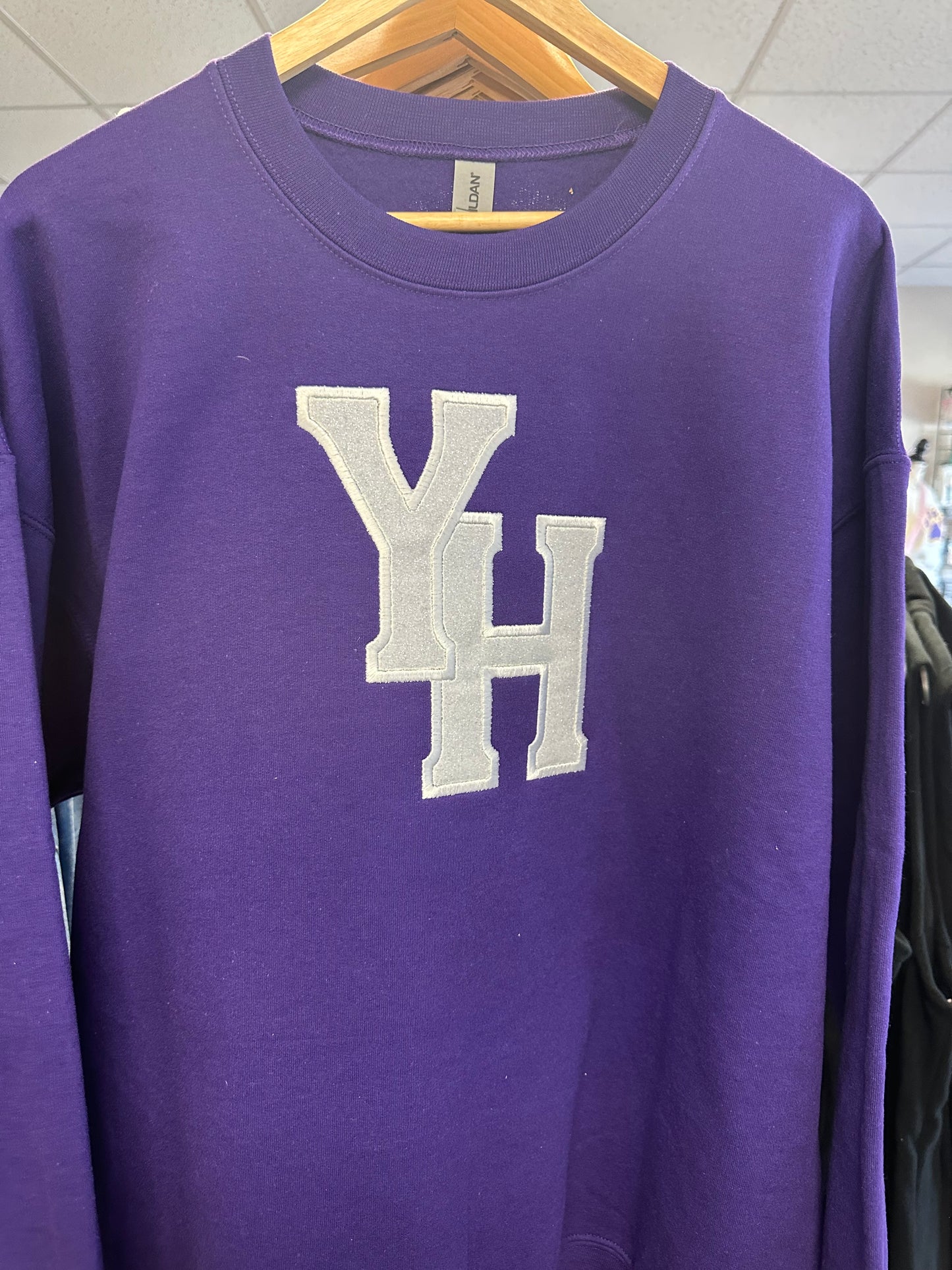 YH Glitter Applique Crewneck