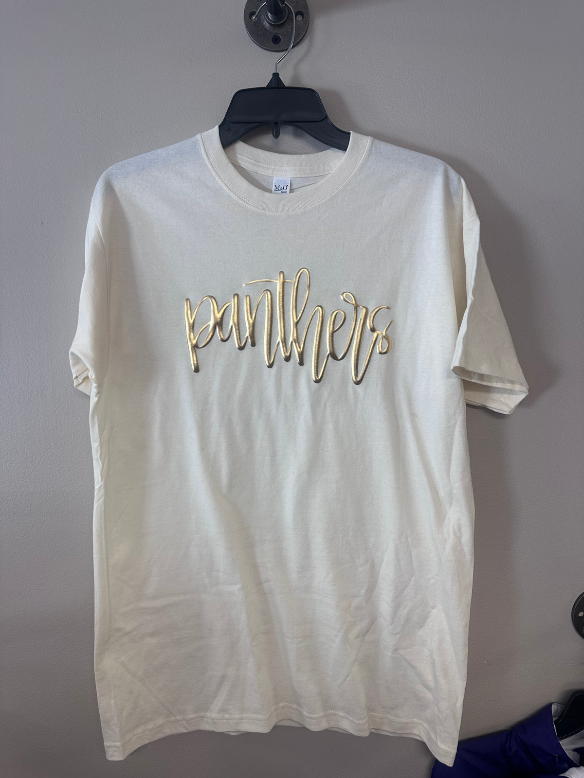 Gold Metallic Puff Panthers Top