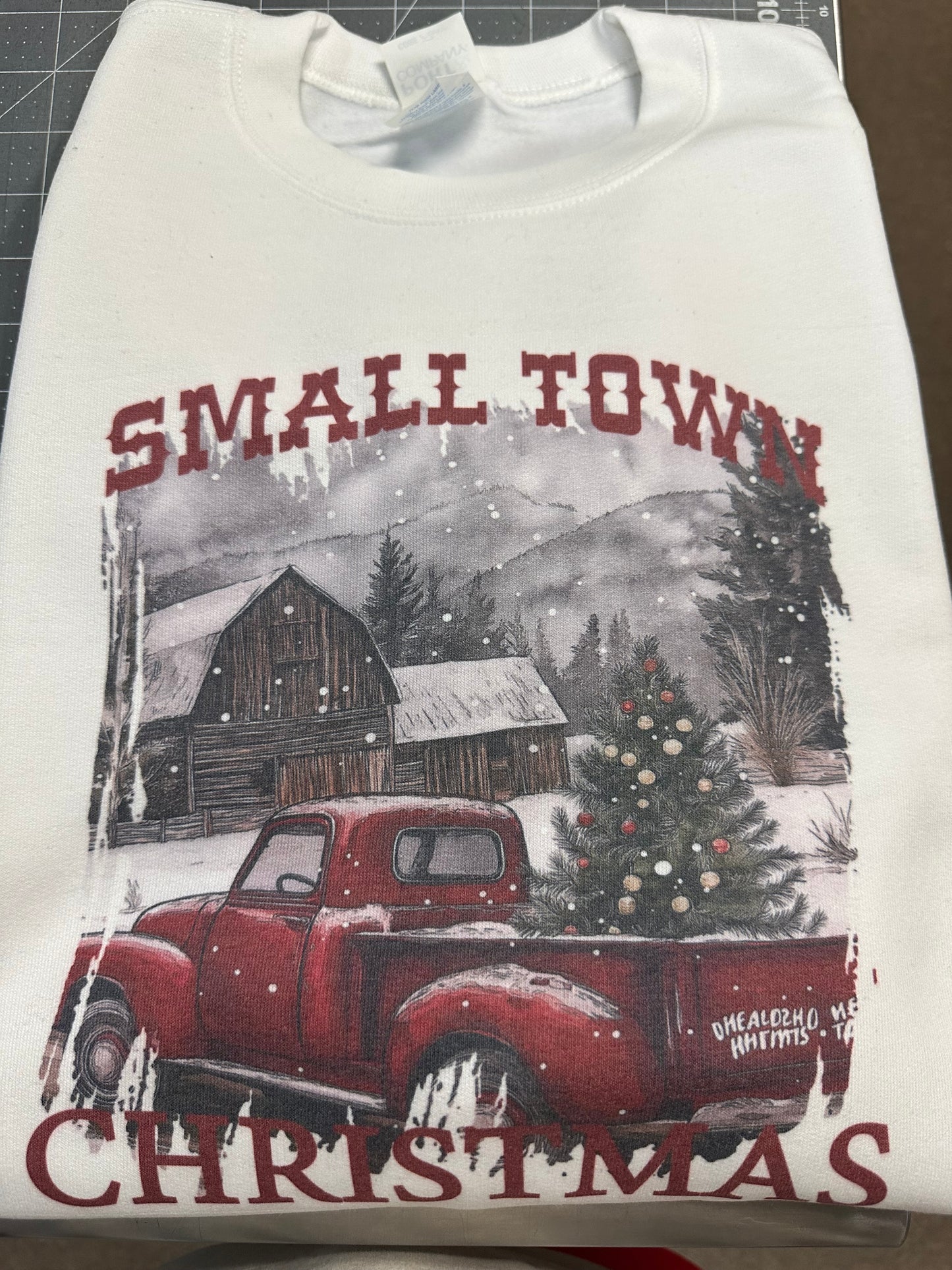 Small Town Christmas Truck Sub Crewneck