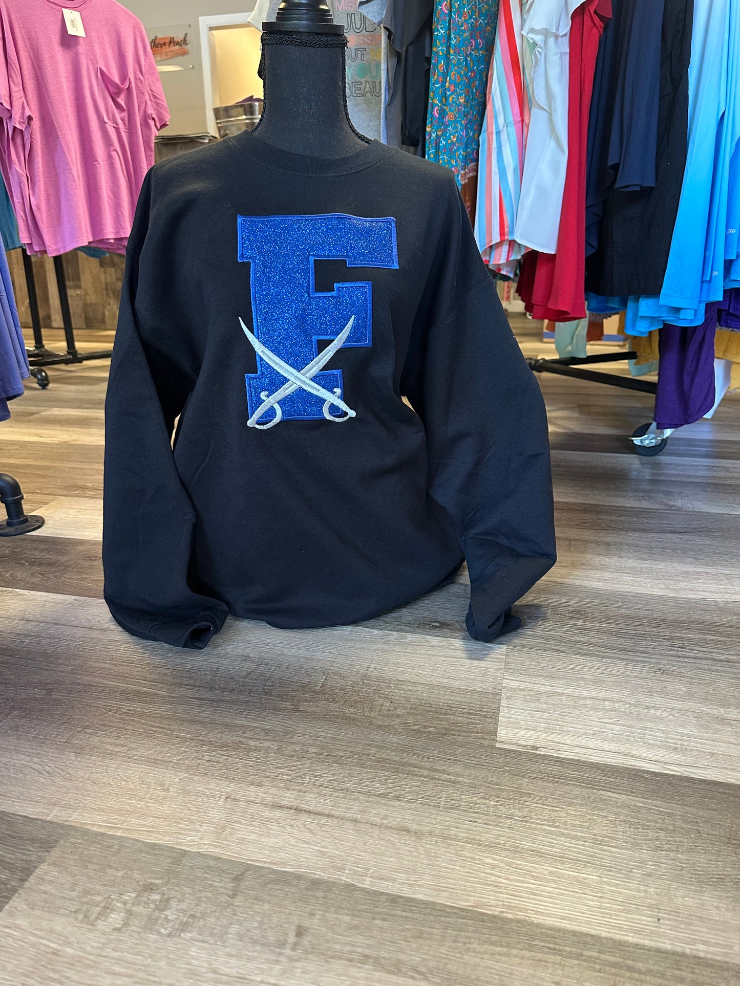 Fannin Rebels Glitter Crewneck
