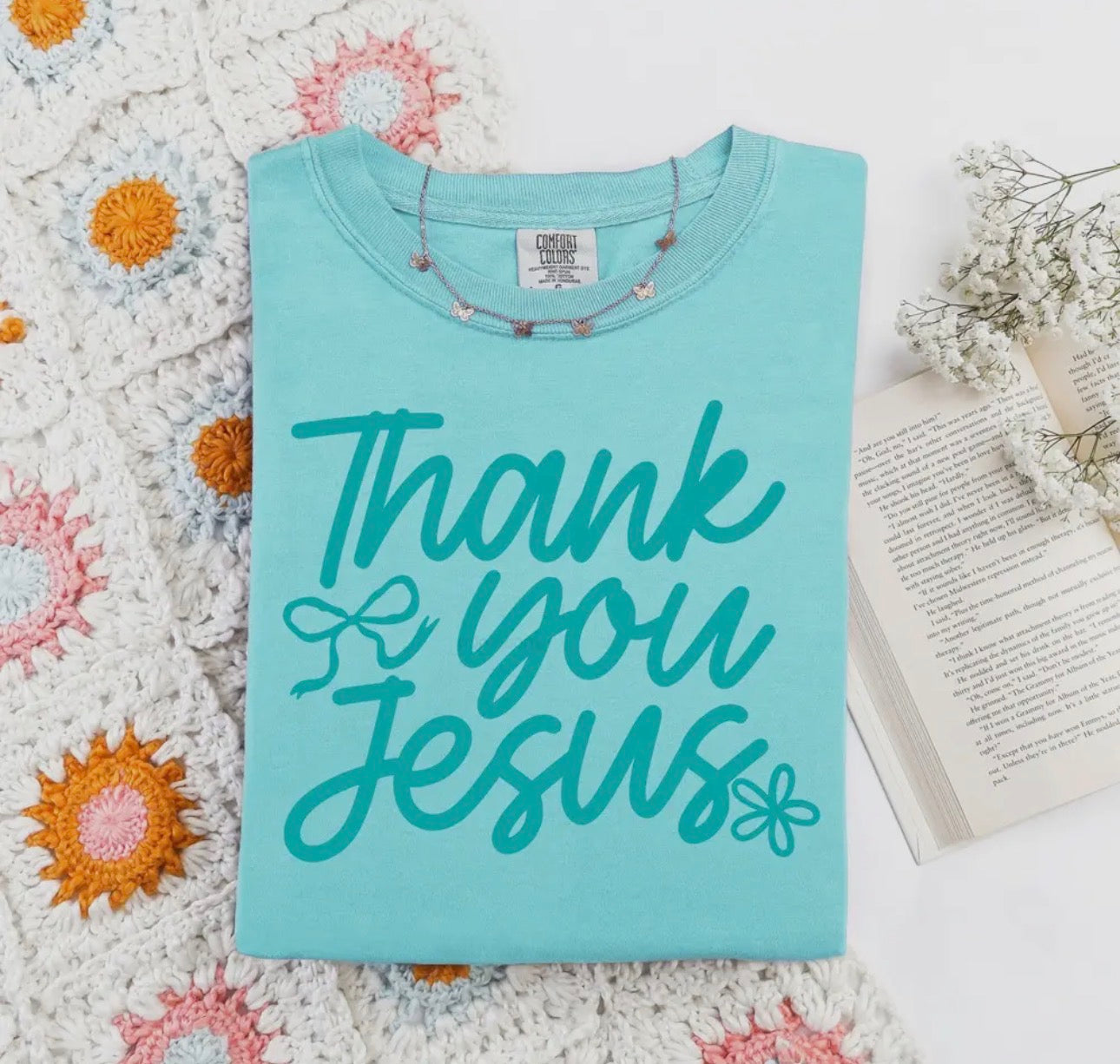 Teal Thank You Jesus-Adult