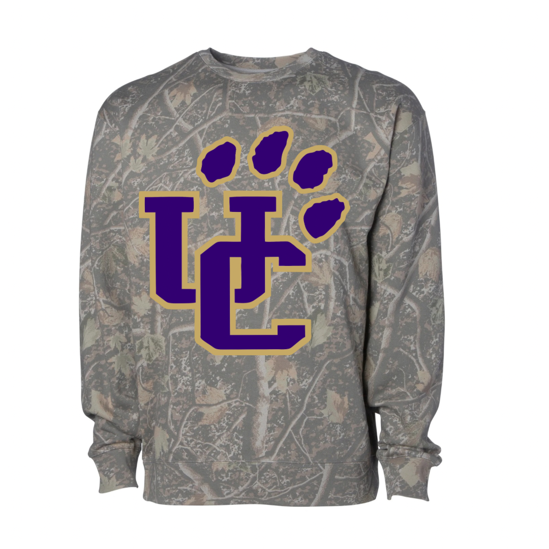 UC Paw Deadwood Camo Crewneck