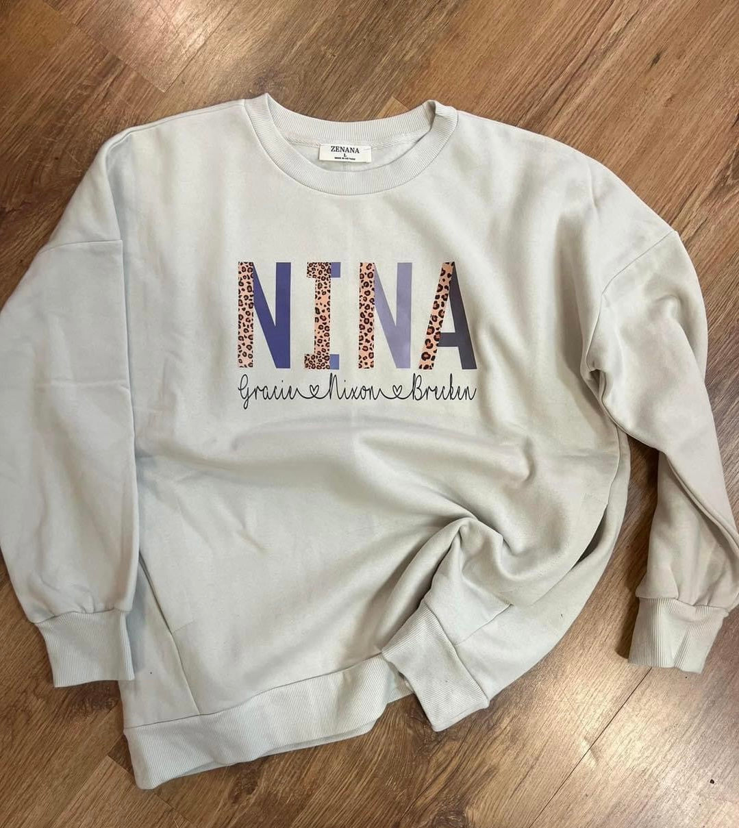 Custom Leopard Name Top