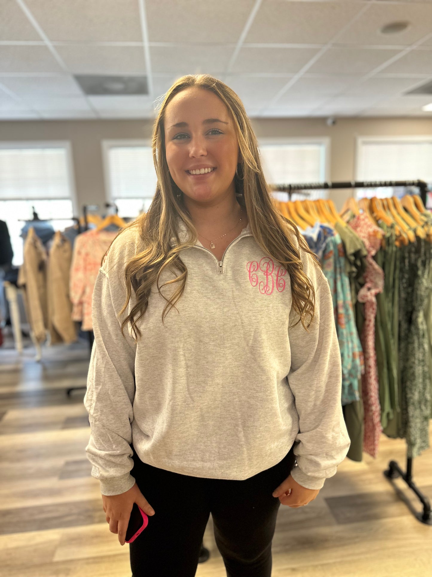 Monogrammed 1/4 Zip Pullover