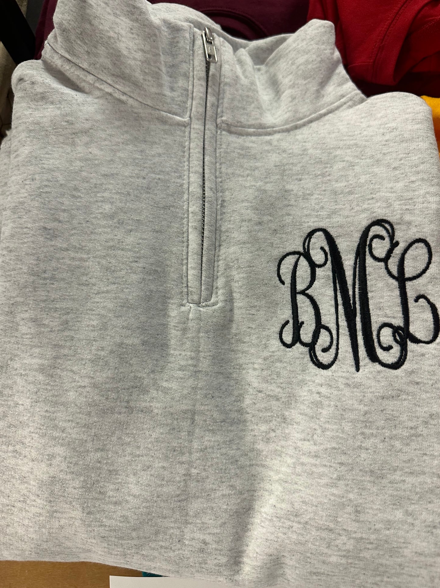 Monogrammed 1/4 Zip Pullover