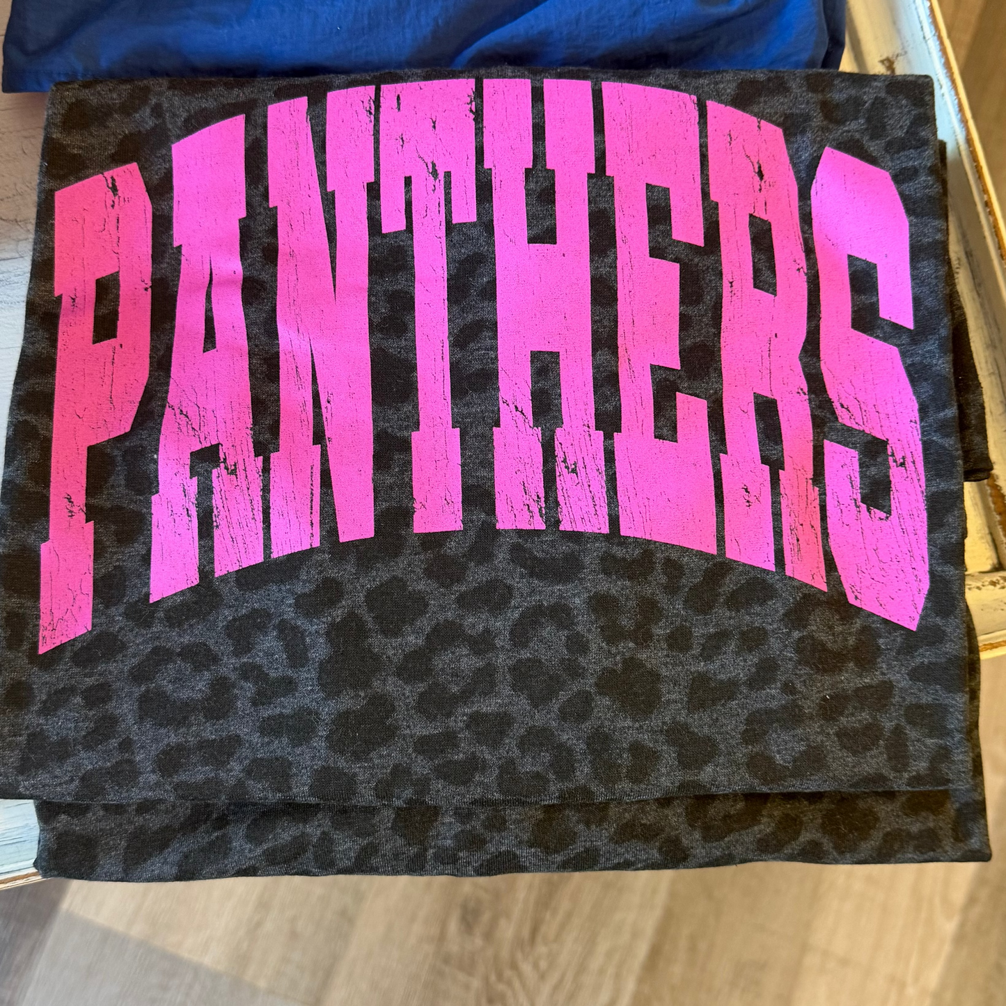 Pink Arch Black Leopard Tee- Panthers