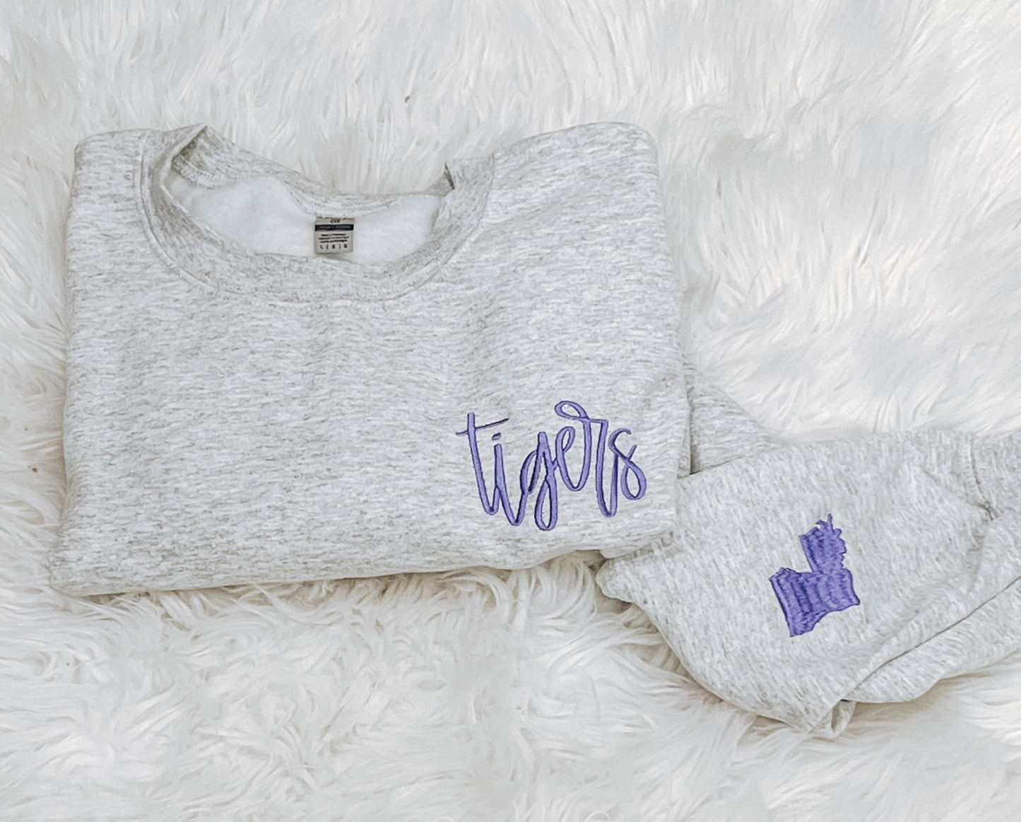 Embroidered State and Mascot Sweatshirt