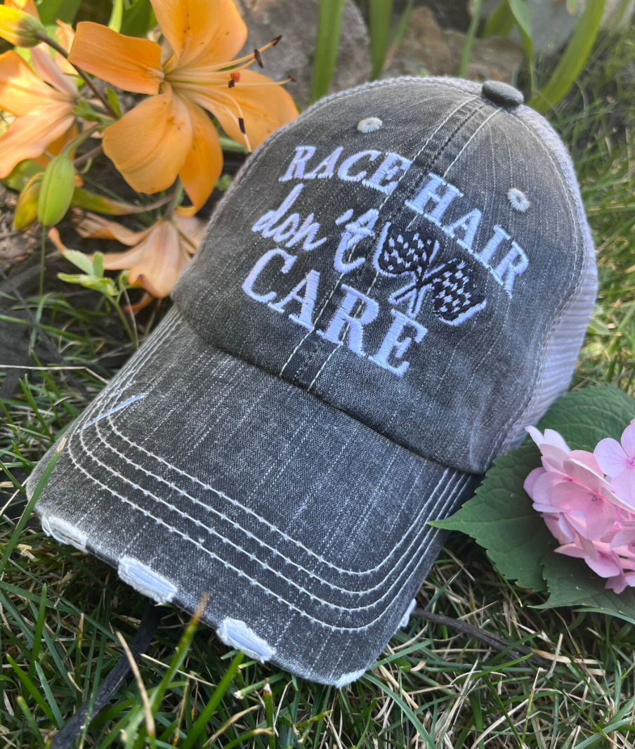 Race Hair Don't Care Trucker Hat