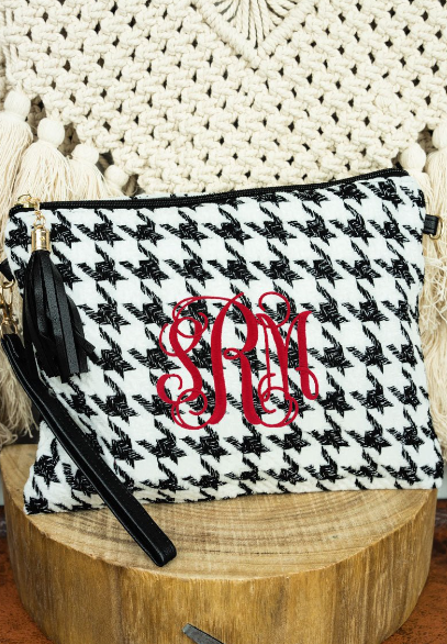 Houndstooth Clutch/Crossbody