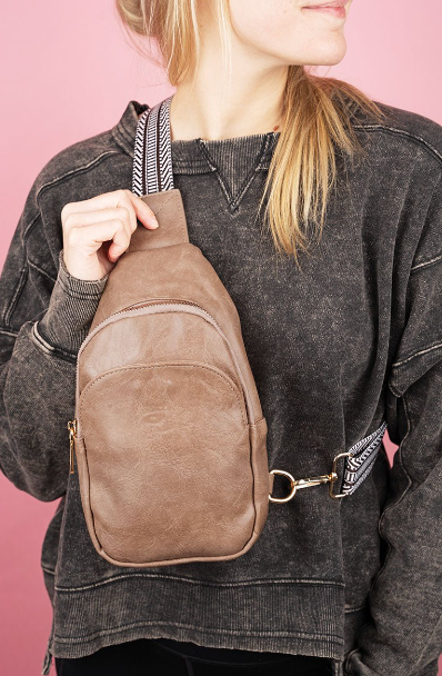 Guitar Strap Sling Bag- Taupe