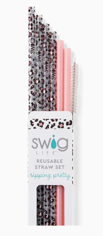 Luxy Leopard Straw Set