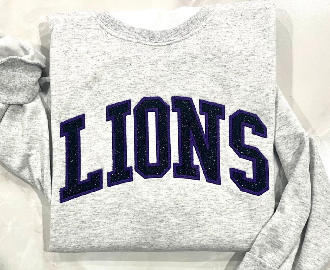 Team Spirit Applique Glitter Tee (Gildan)