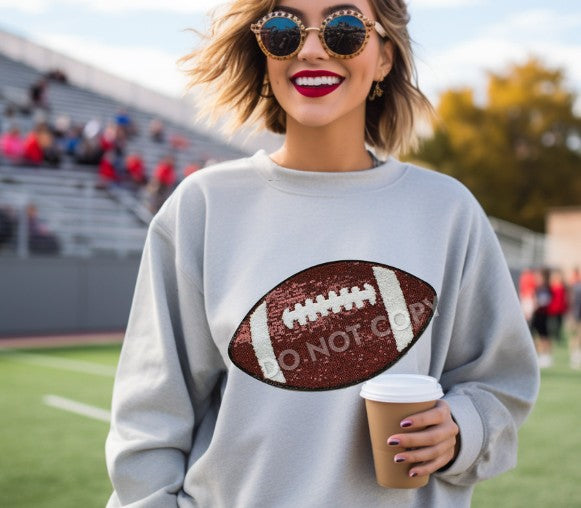 Football Sequin Patch Top