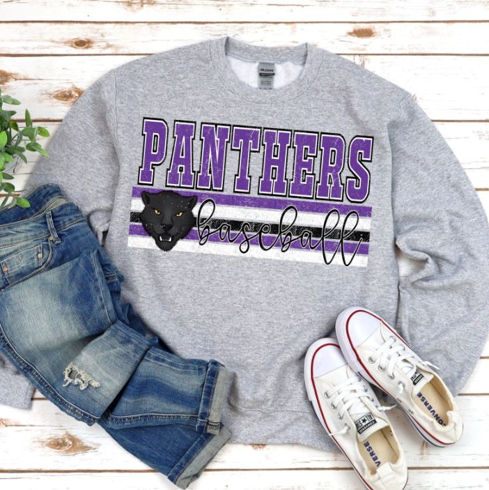 2025 Panther Baseball/ Softball Striped- Adult
