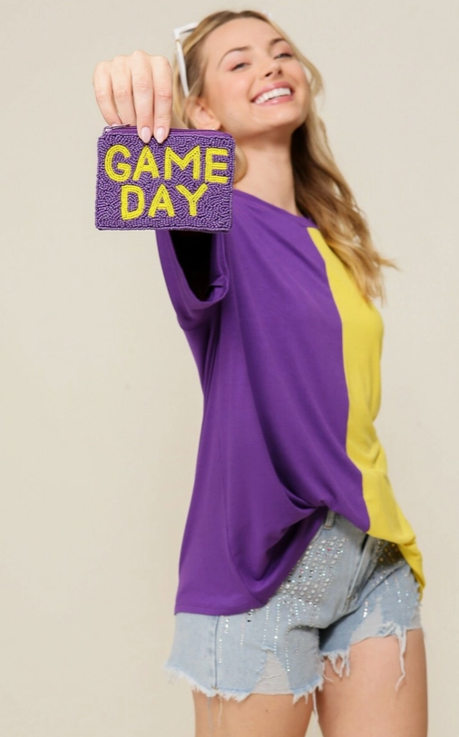Purple Game Day Contrast Tee