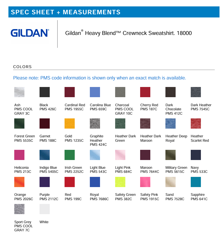 Gildan Team Spirit Puff Embroidery Crop Sweatshirt