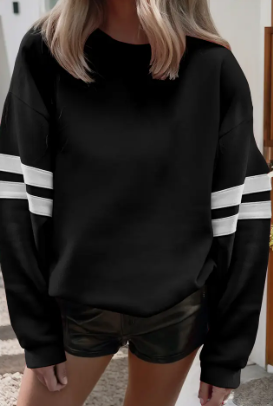 Varsity Striped Sweatshirt