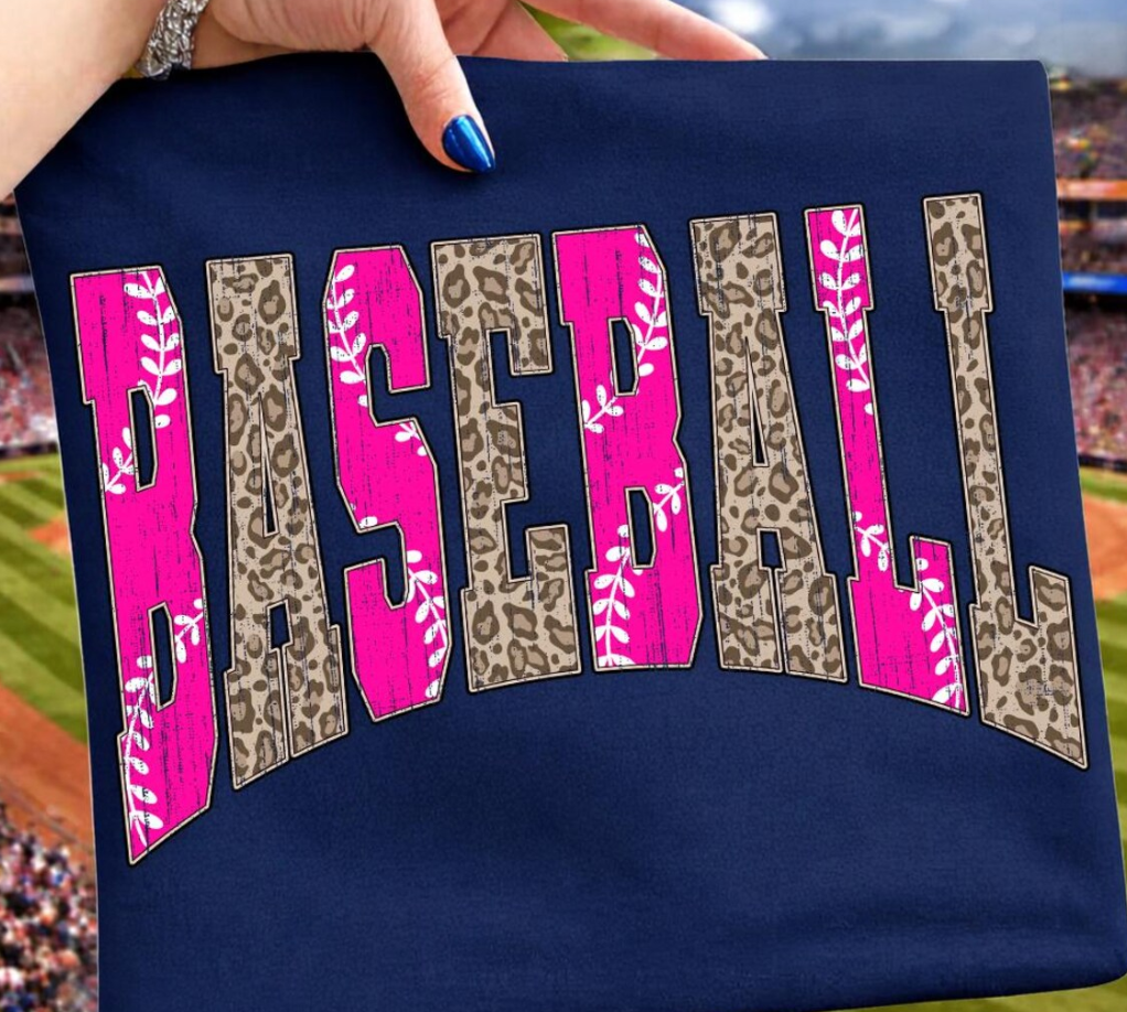 Baseball Leopard Letters