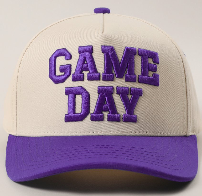 Purple Puff Game Day Hat