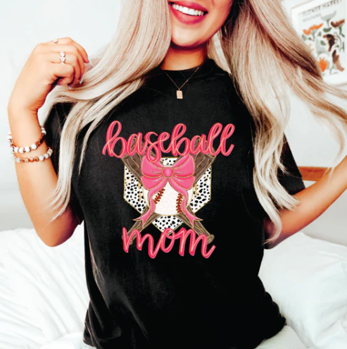 Baseball Mom Bow