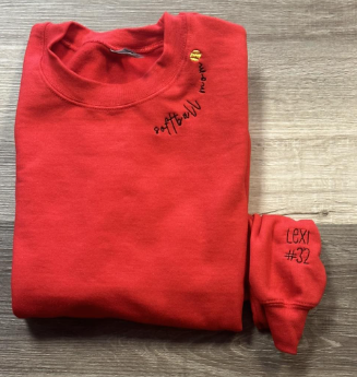 Softball Mom Embroidered Collar