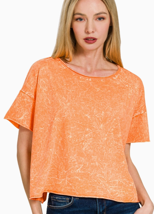 Cotton Crew Crop Tee