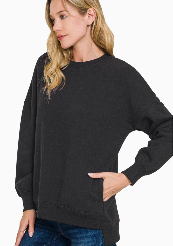 Hi-Low Fleece Pullover