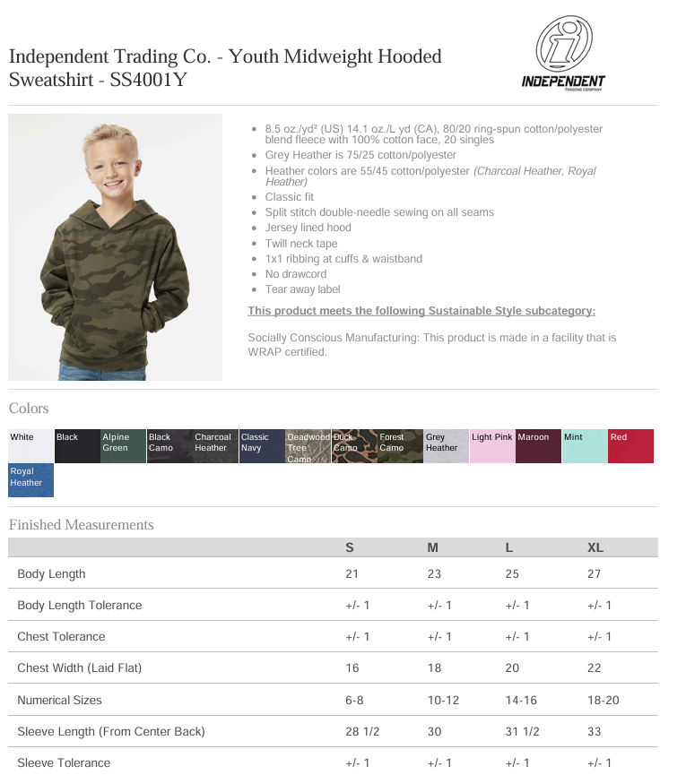 Youth Camo Name Hooded Sweatshirt