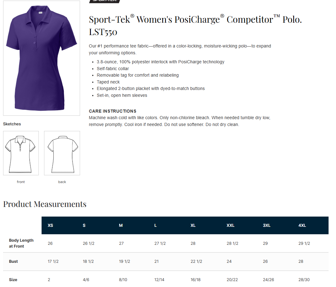 Sport-Tek Women's Performance Polo-UC Logo