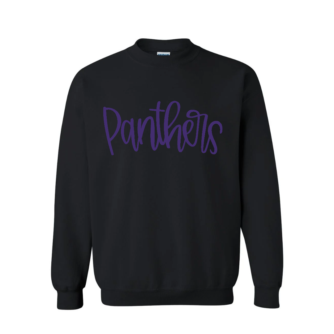 Panthers Hand Drawn Embroidered Crewneck