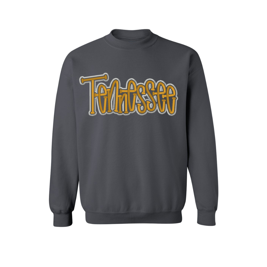 Gildan Team Spirit Puff Embroidery Crop Sweatshirt